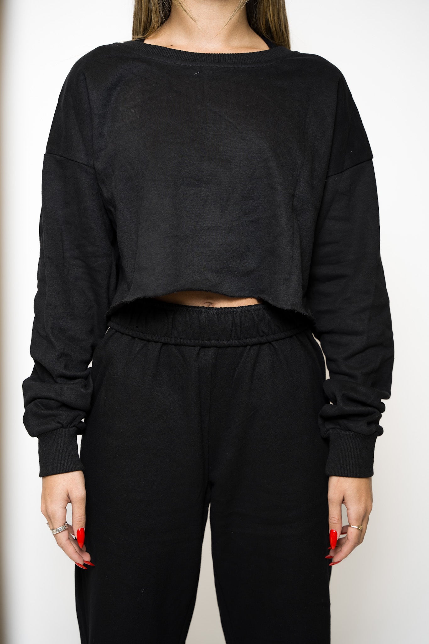 KORE CROPPED CREWNECK - ONYX