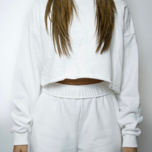 KORE CROPPED CREWNECK - WHITE
