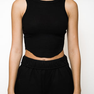 KORE RIBBED TANK - ONYX