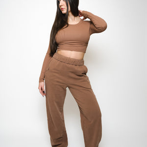 KORE WIDE LEG PANT - ESPRESSO