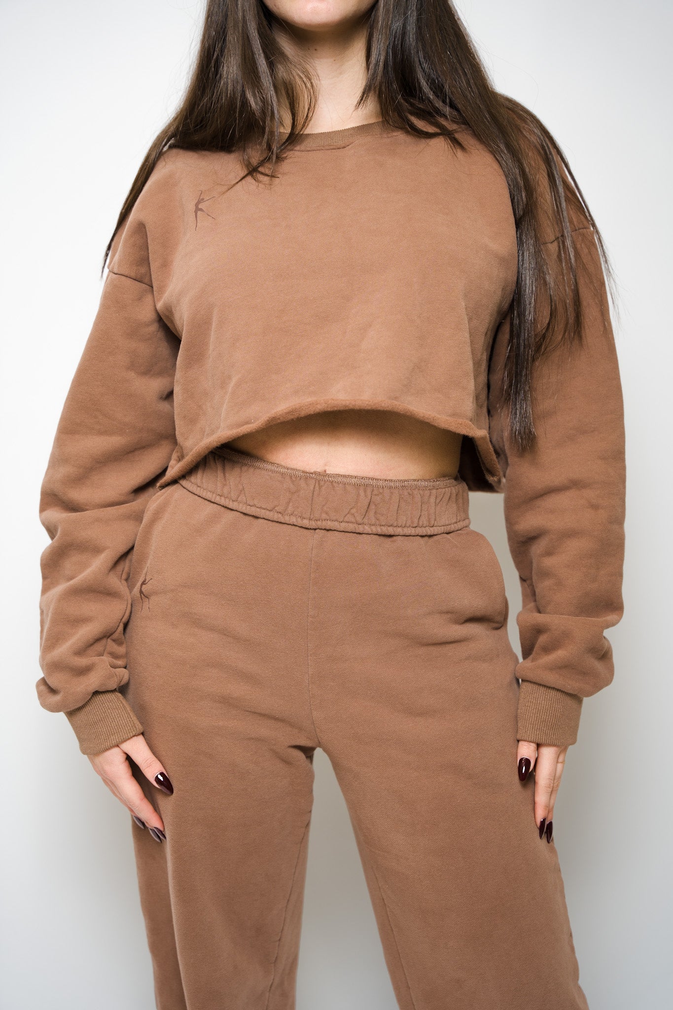 KORE CROPPED CREWNECK - ESPRESSO
