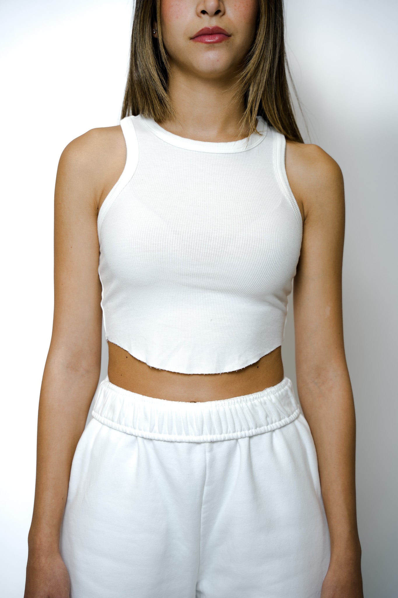 KORE RIBBED TANK - WHITE – Kara By Karina Inc