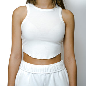 KORE RIBBED TANK - WHITE