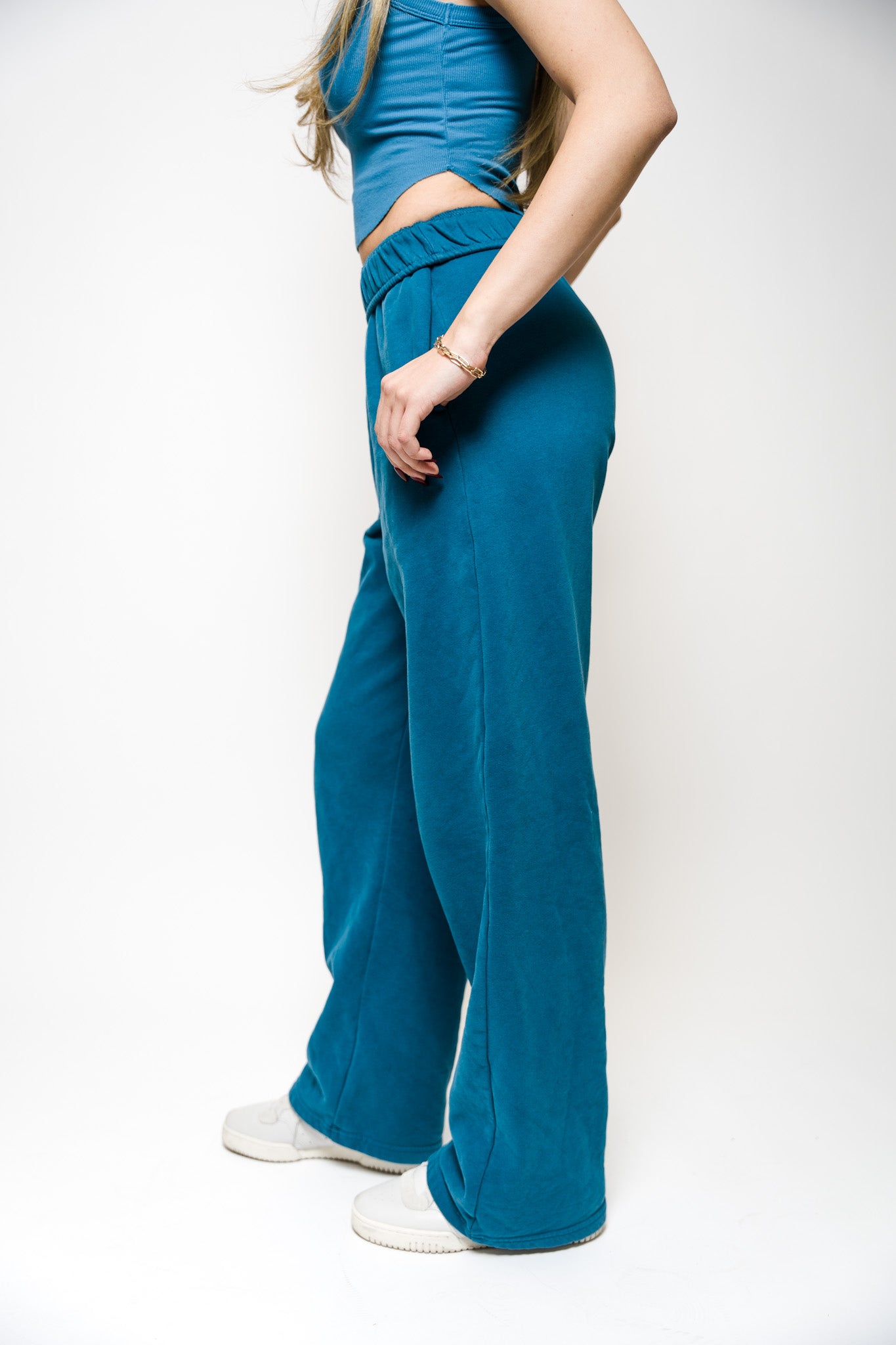 KORE WIDE LEG PANT - AQUA