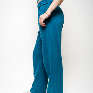 KORE WIDE LEG PANT - AQUA