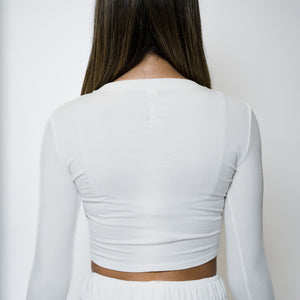 KORE RIBBED LONG SLEEVE - WHITE
