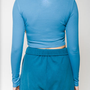 KORE RIBBED LONG SLEEVE - AQUA