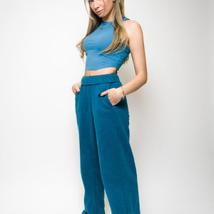 KORE RIBBED TANK - AQUA
