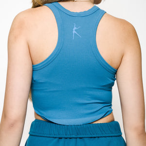 KORE RIBBED TANK - AQUA