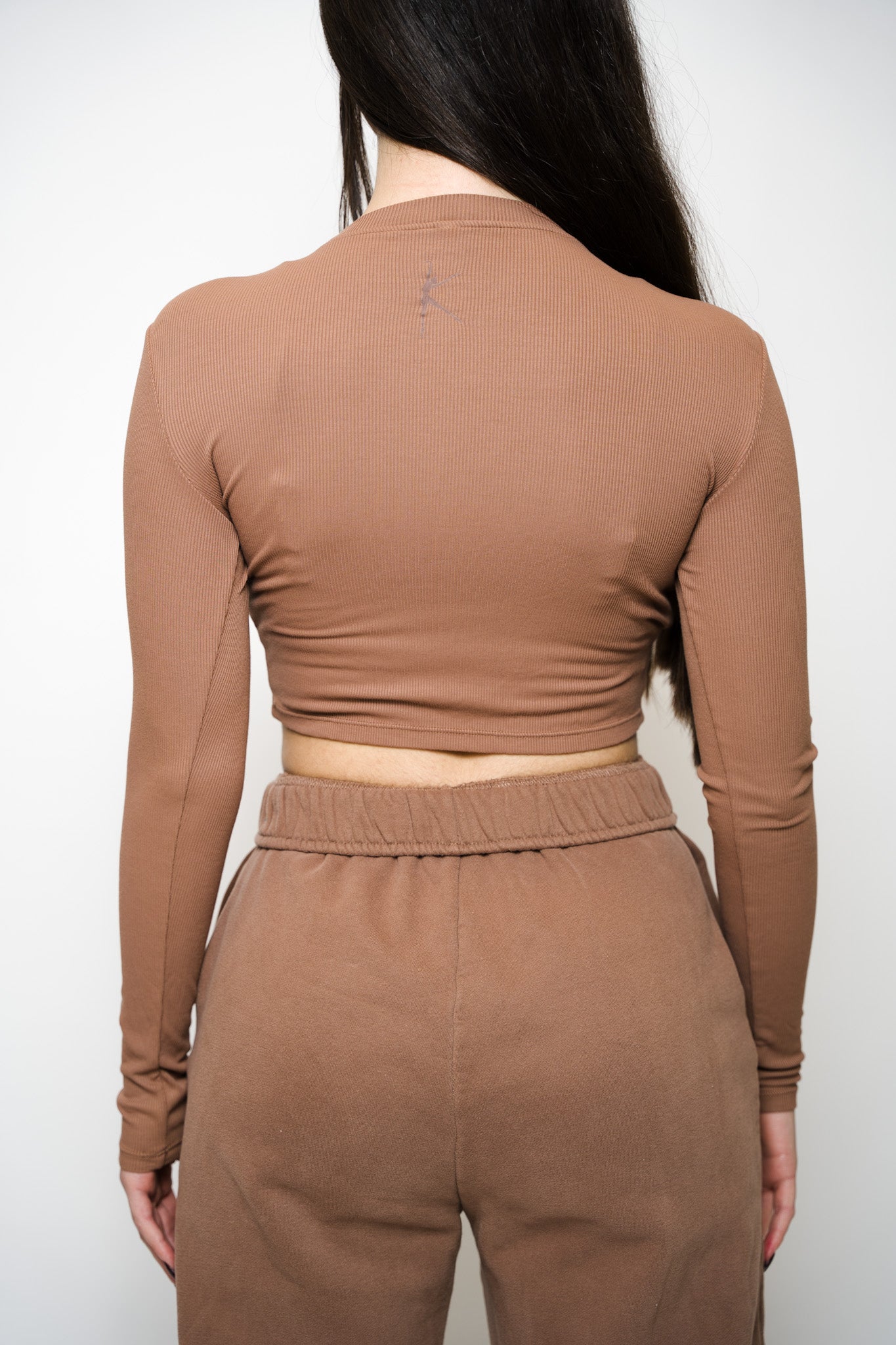 KORE RIBBED LONG SLEEVE - ESPRESSO