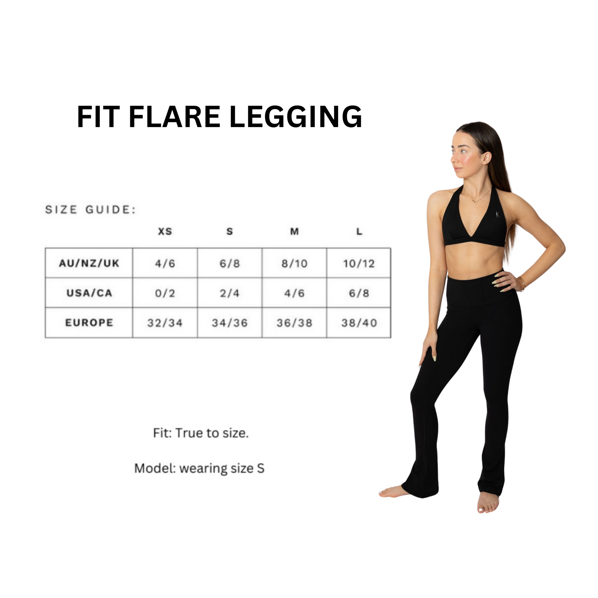 FIT FLARE LEGGING - BLACKOUT