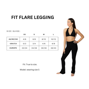 FIT FLARE LEGGING - BLACKOUT