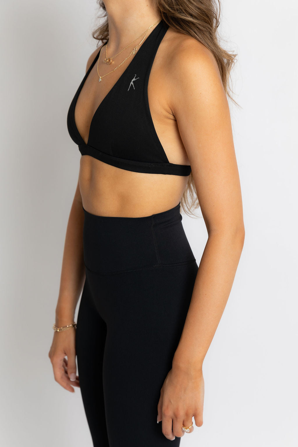 FIT HALTER BRA - BLACKOUT