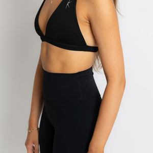 FIT HALTER BRA - BLACKOUT