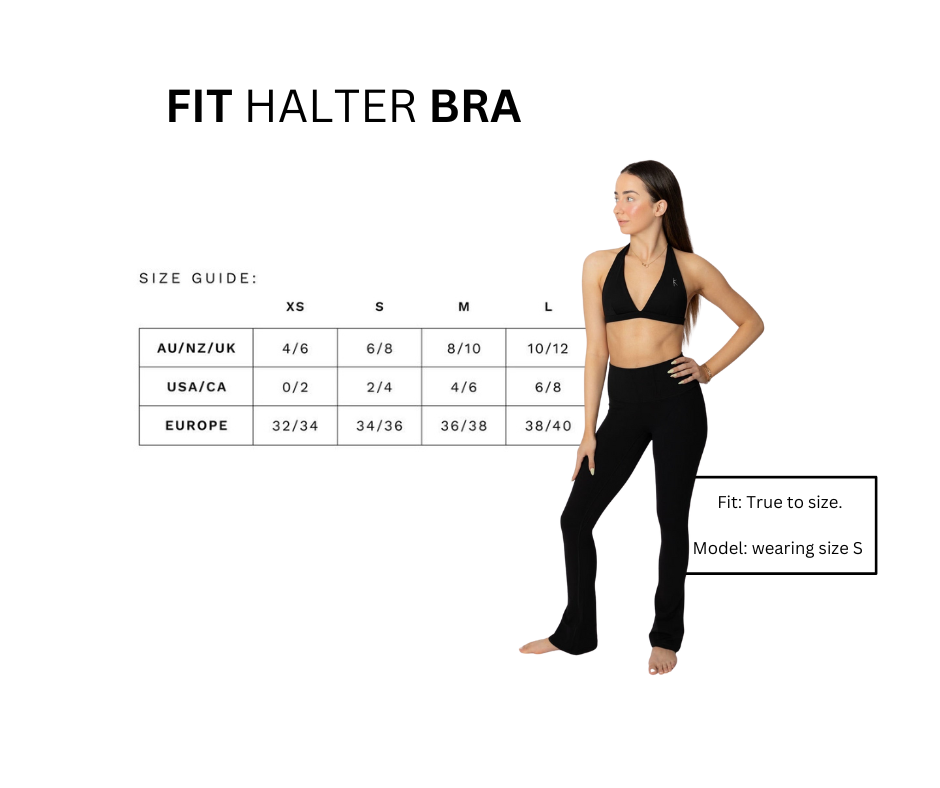 FIT HALTER BRA - WHITEOUT