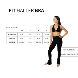 FIT HALTER BRA - WHITEOUT