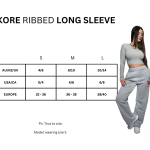 KORE RIBBED LONG SLEEVE - ONYX