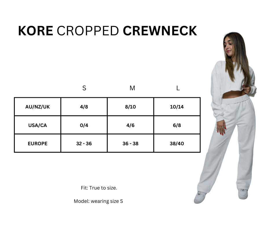 KORE CROPPED CREWNECK - AQUA