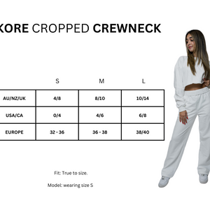 KORE CROPPED CREWNECK - WHITE