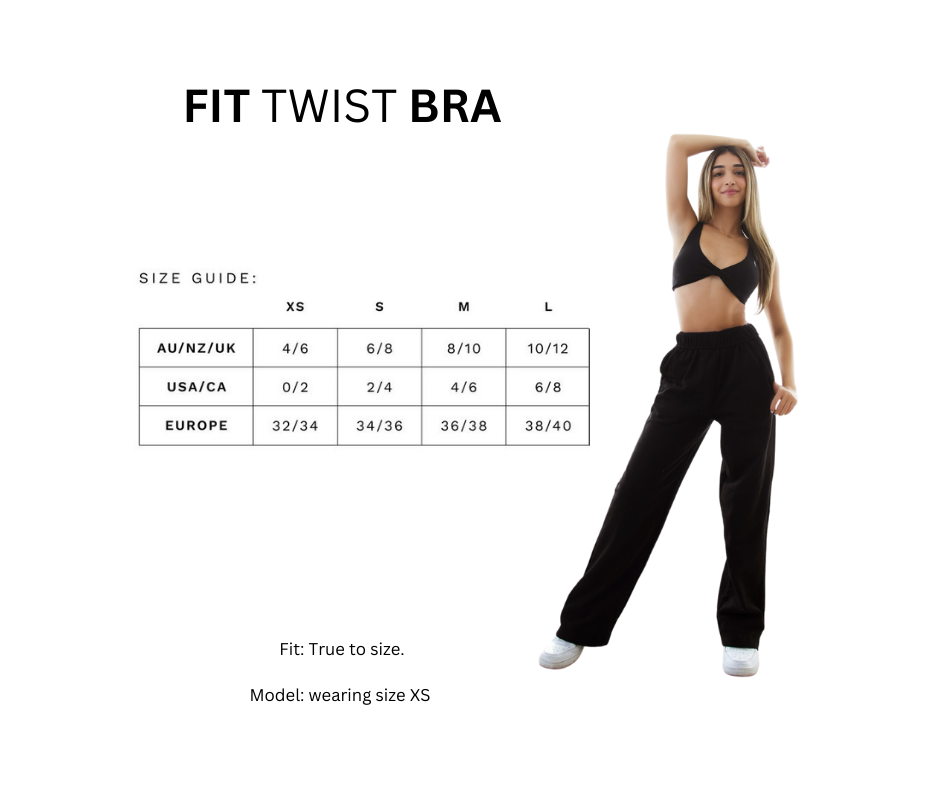 FIT TWIST SPORTS BRA - BLACKOUT