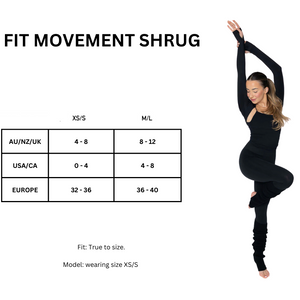 FIT MOVEMENT SHRUG JACKET - BLACK