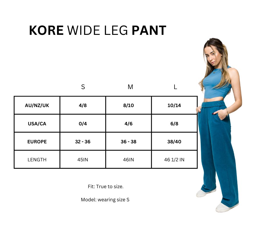 KORE WIDE LEG PANT - ONYX